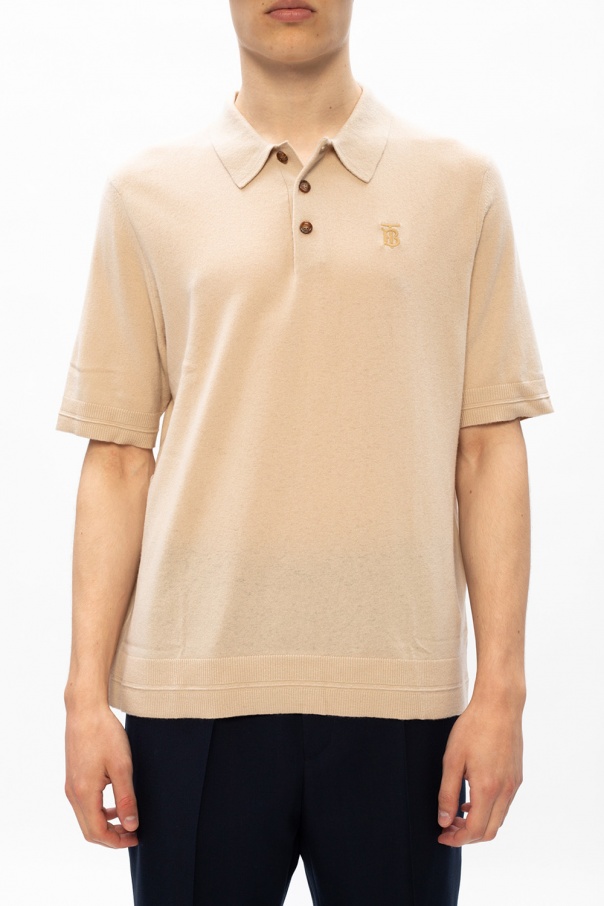 Beige burberry outlet polo